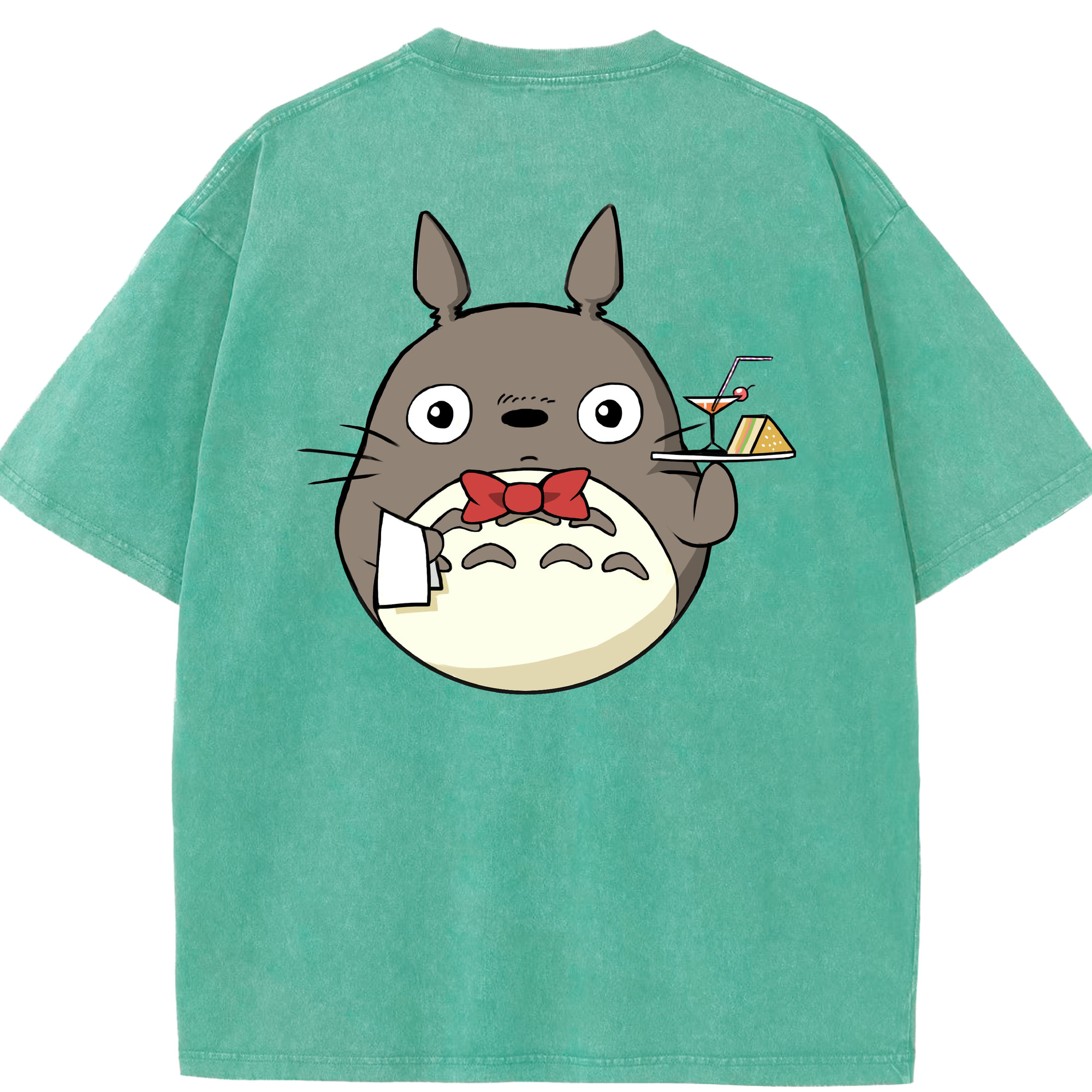 （画像用） となりのトトロ 草壁メイ 草壁サツキ My Neighbor Totoro Satsuki Kusakabe Mei Kusakabe 綿100% ヴィンテージ風 半袖Tシャツ（背面プリント）